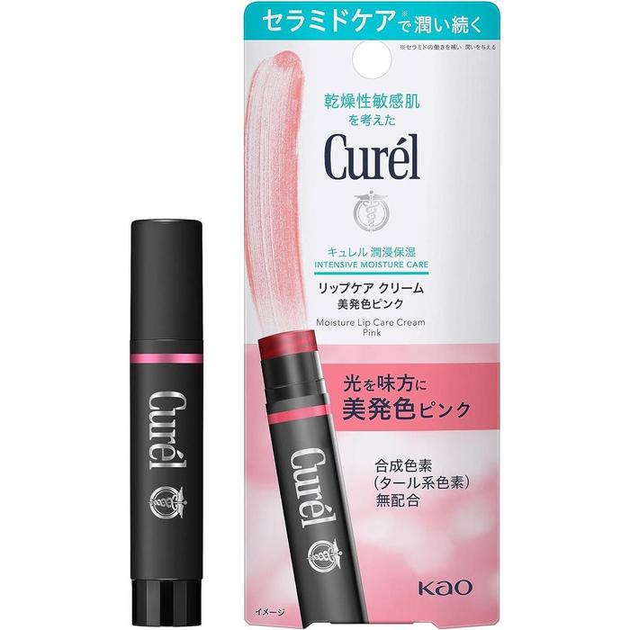 Curel Lip Care Cream – Color Lip Balm, Bordeaux / Red / Pink / Beige, 4.2g[Alcohol-free]