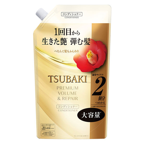 [Refill] TSUBAKI PREMIUM VOLUME & REPAIR - Regenerating hair conditioner with Tsubaki oil 600ml [With alcohol]