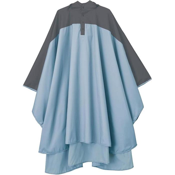W by Wpc. Color-Block Rain Poncho – Unisex Waterproof Rainwear, 4 Color Combinations