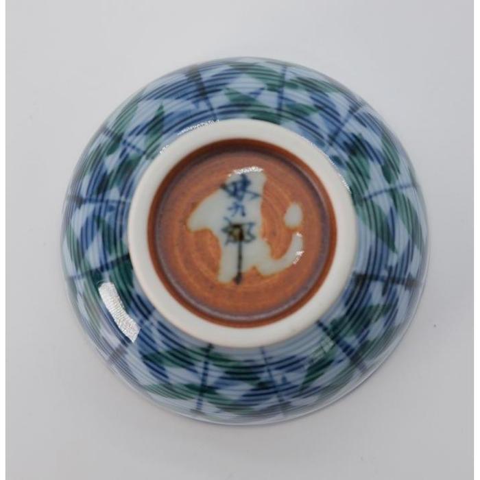 VINTAGE Japanese Arita Ware Tea Set – Blue Floral Kyusu Teapot with 5 Yunomi Cups and Wooden Box