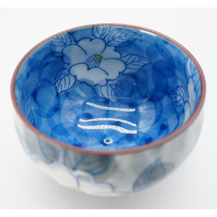 VINTAGE Japanese Arita Ware Chawanmushi Bowl with Lid – Blue and White Camellia Floral Pattern