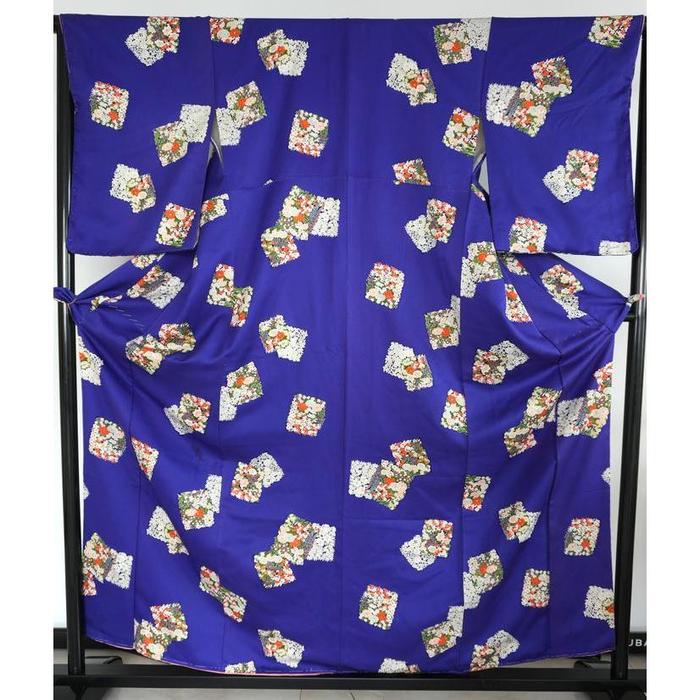 Vintage Kimono Kosode – Blue, 161-171cm