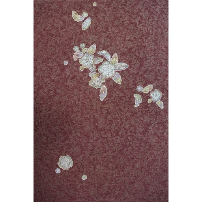 Vintage Kimono Kosode Burgundy, 155-165cm