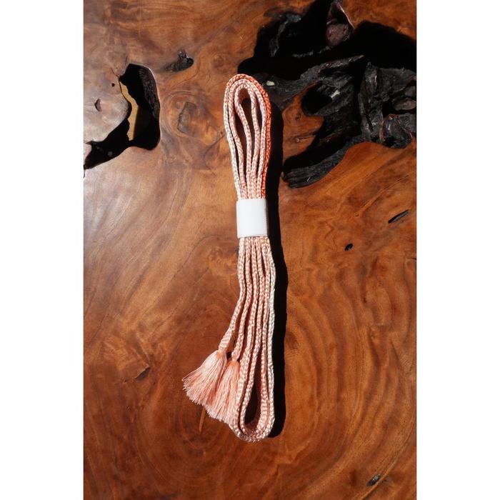 Vintage Obijime Cord – Peach & Ivory Gradient Braided Design