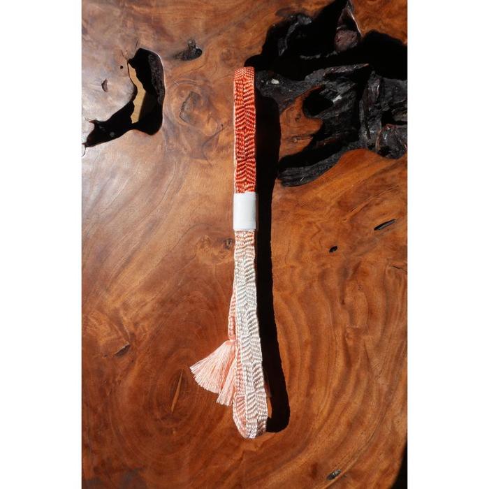 Vintage Obijime Cord – Peach & Ivory Gradient Braided Design