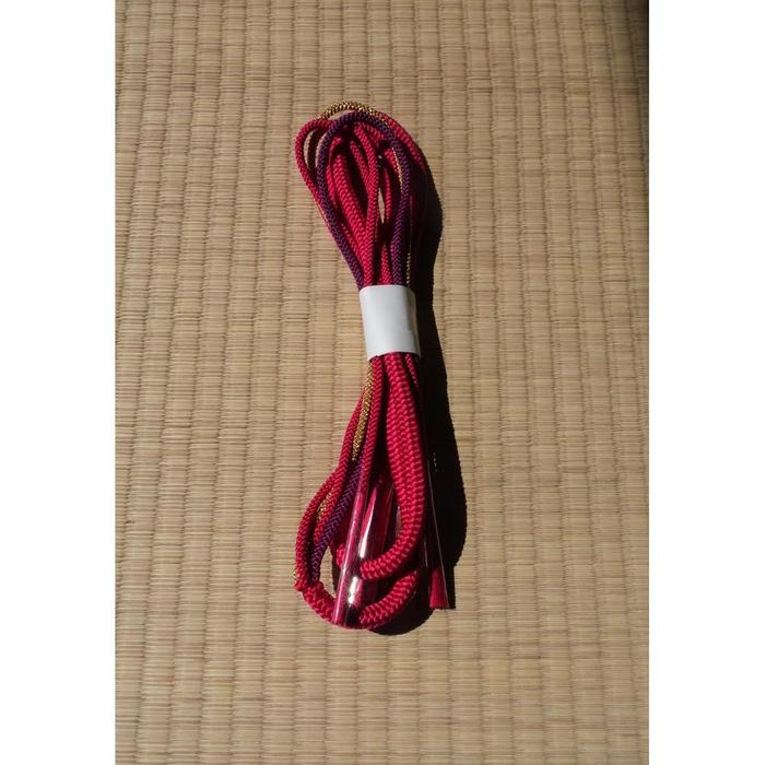 Vintage Obijime Cord – Fuchsia & Plum with Gold Accents