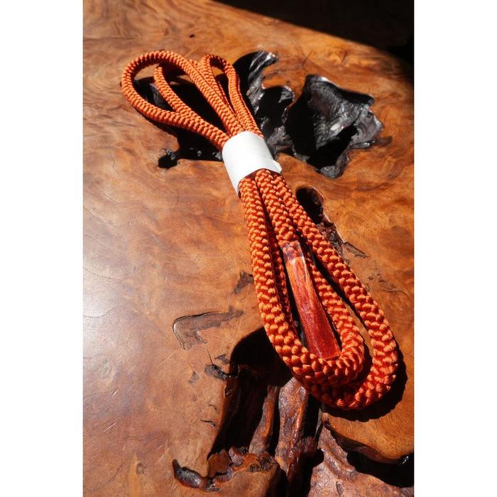 Vintage Obijime Cord – Vermilion Red Braided Design