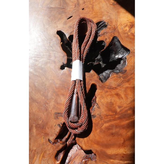 Vintage Obijime Cord – Rust Brown Braided Design