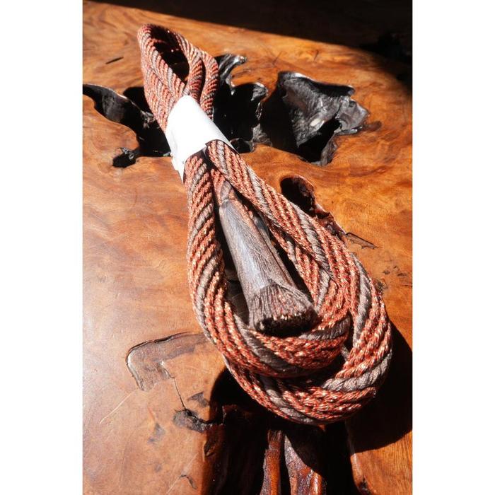 Vintage Obijime Cord – Rust Brown Braided Design