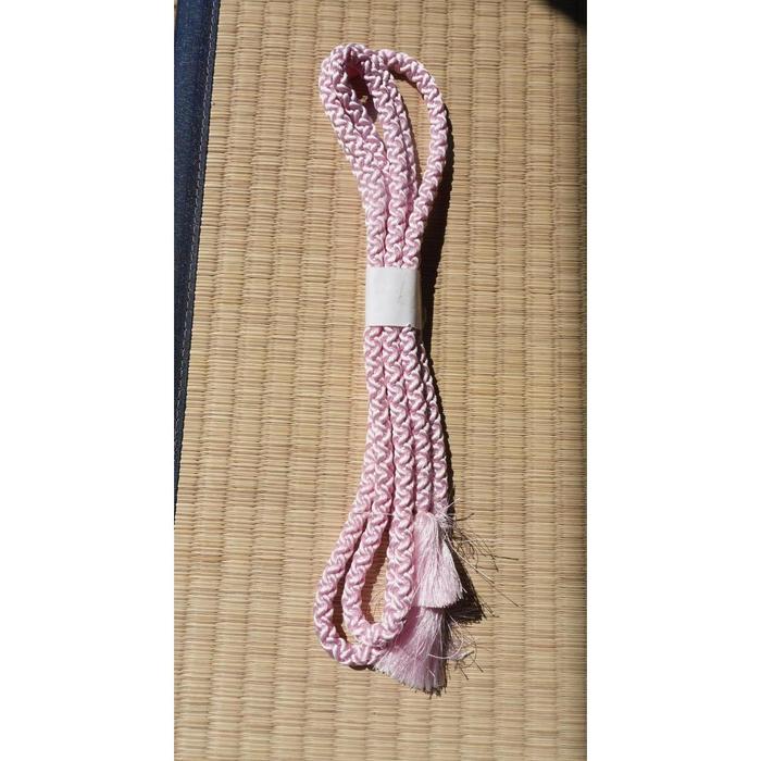 Vintage Obijime Cord – Soft Pink Braided Design