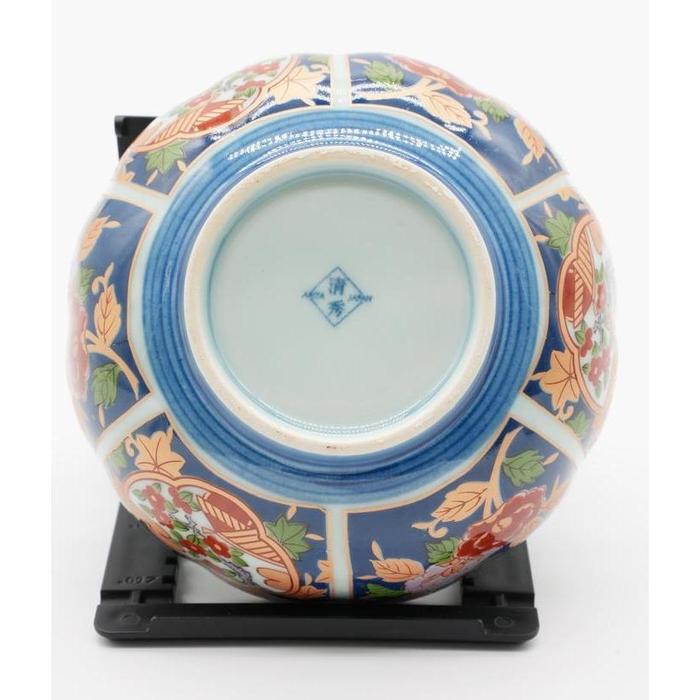 VINTAGE - Japanese Arita-yaki Imari Style Porcelain Bowl with Hand-Painted Peonies