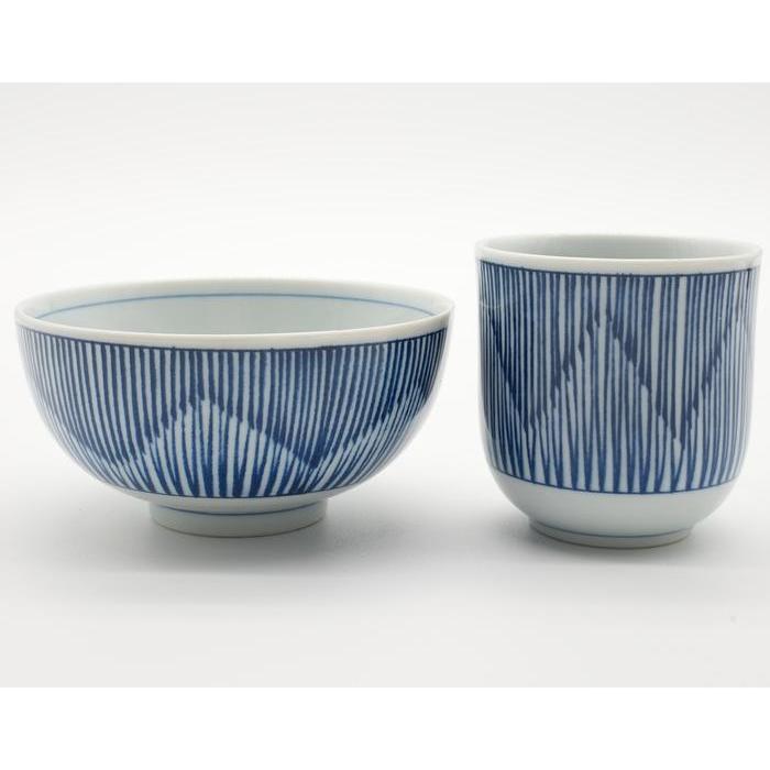❗️EMS VINTAGE- Arita Ware Rice Bowl Set x5 – Sometsuke Karakusa Porcelain