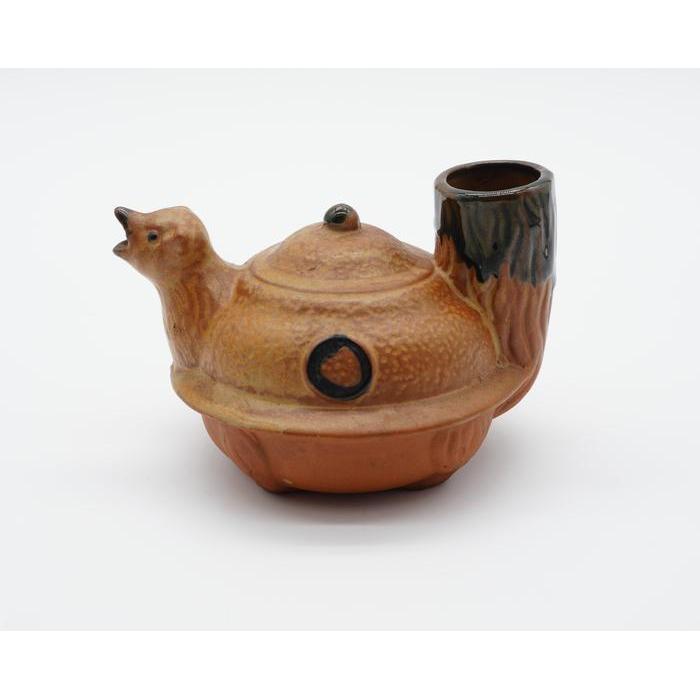 VINTAGE Japanese Bunbuku Chagama Tanuki Ceramic Tokkuri Sake Bottle – Folk Pottery Lucky Sake Vessel