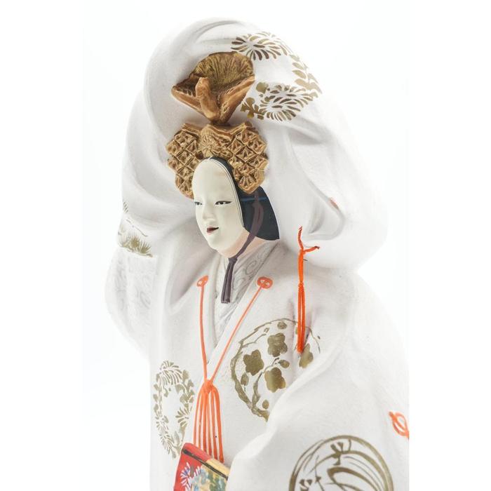 EMS? VINTAGE - Japanese Nihon Ningyo Ceremonial Doll – Traditional White Kimono Court Figure