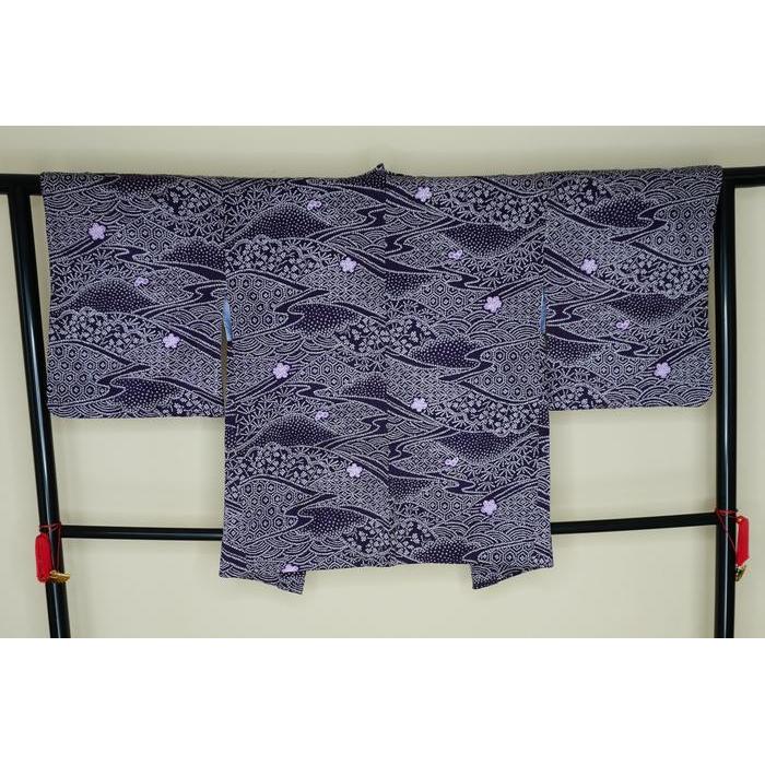Vintage Haori – Shibori Wave Pattern