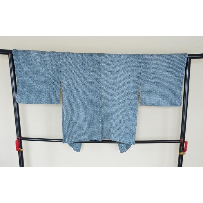Vintage Haori – Blue Geometric Komon Pattern