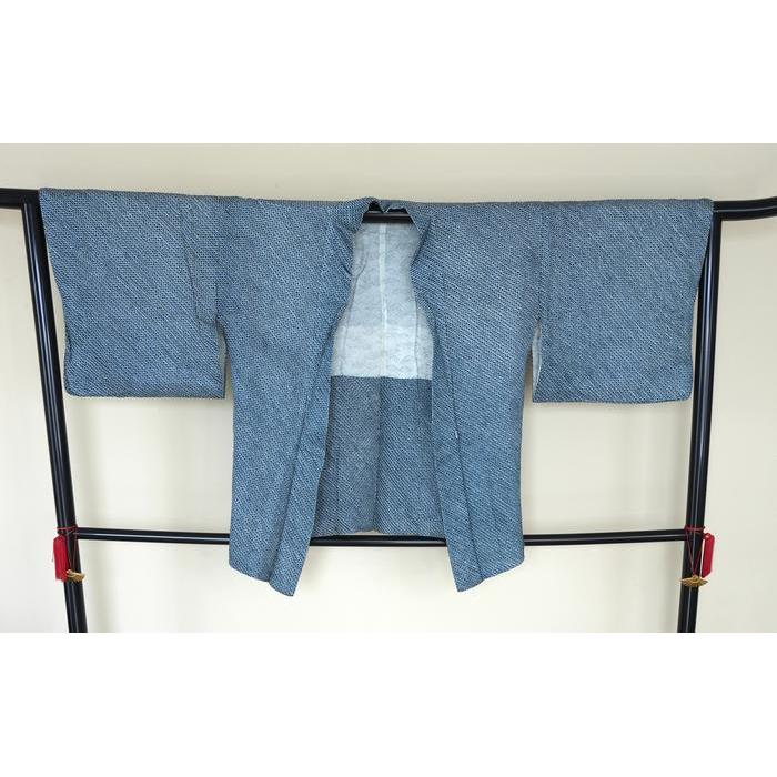 Vintage Haori – Blue Geometric Komon Pattern