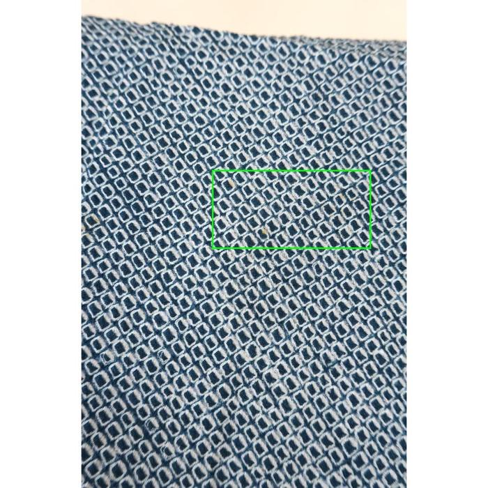 Vintage Haori – Blue Geometric Komon Pattern