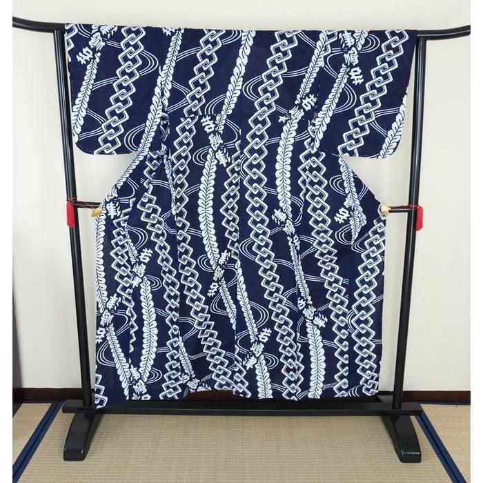 Vintage Men's Yukata – Traditional Festival Pattern, SIZE good on 154cm-164cm