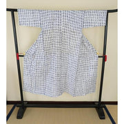 Vintage Japanese Nemaki Robe – Traditional Kanji Print Cotton Sleepwear