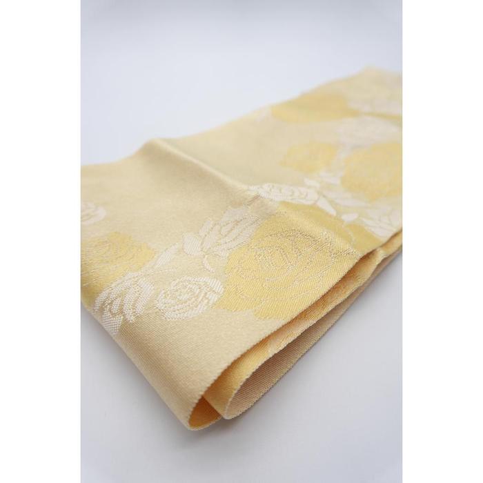 Vintage Japanese Rose Obi Belt – Ivory Yukata Kimono Bow Belt