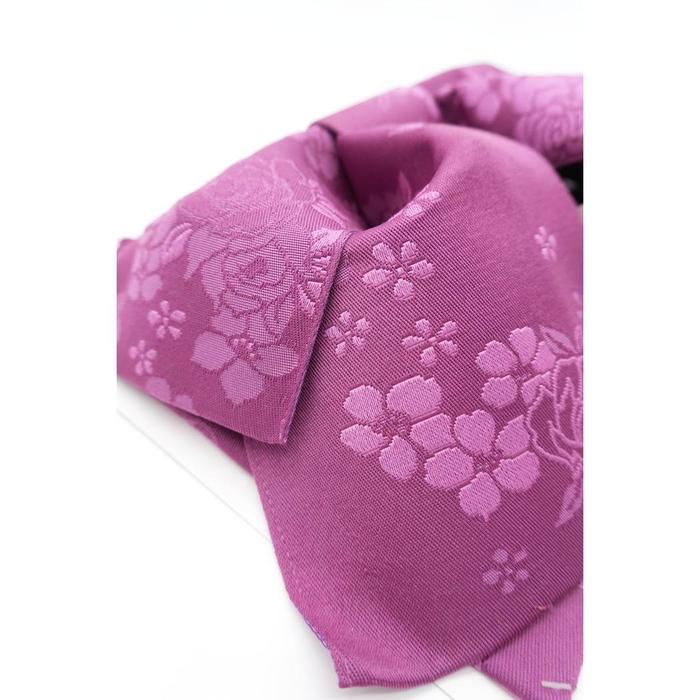 Vintage Japanese Obi Belt with Floral Pattern – Purple Yukata Kimono Bow Belt