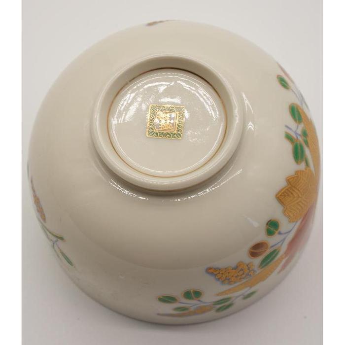 VINTAGE - Kozan Kiln Kinrande Fuyo Lidded tea cup