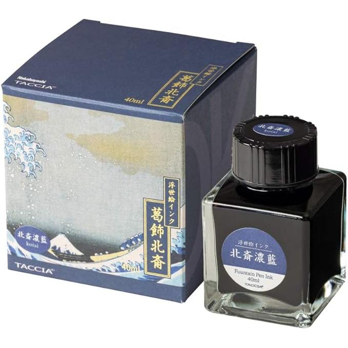 TACCIA Ukiyo-e Fountain Pen Ink – Katsushika Hokusai Collection, 40 ml, 4 Colors