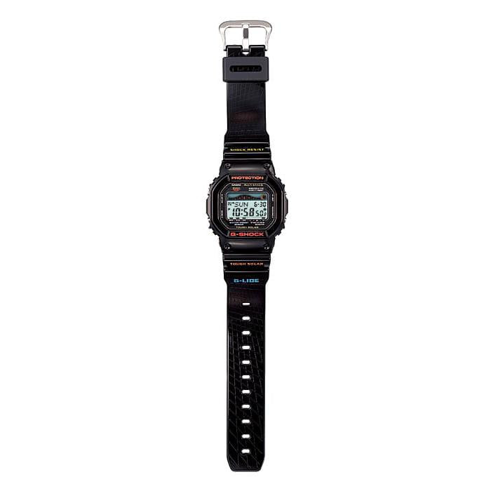 Casio G-Shock G-LIDE Radio Solar GWX-5600-1JF Men's Watch, Black with Tide Graph and Solar Power