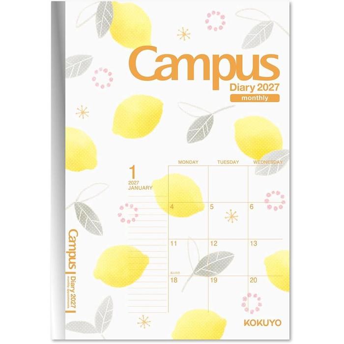 KOKUYO 2027 Campus Diary Monthly Block Standard – A5 / Semi B5, Starts December 2026