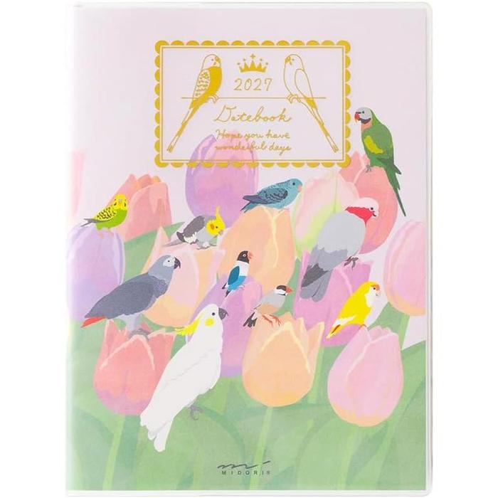MIDORI Pocket Diary 2027 – Dog / Country Time Floral / Tri Pattern, A6 & B6