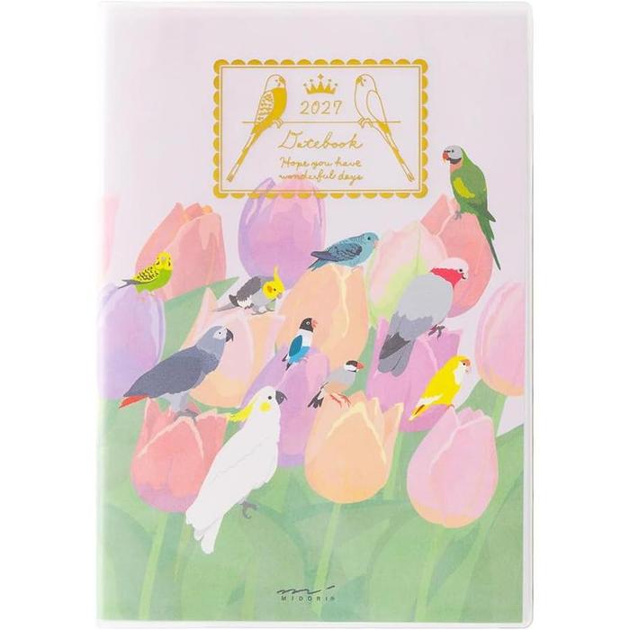 MIDORI Pocket Diary 2027 – Dog / Country Time Floral / Tri Pattern, A6 & B6