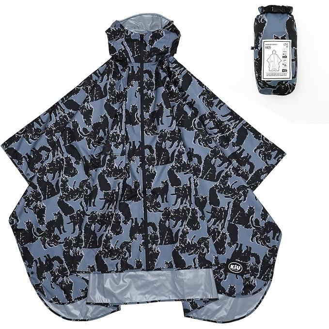 KiU Rain Poncho 2ND – Waterproof Unisex Rain Poncho, 14 Designs