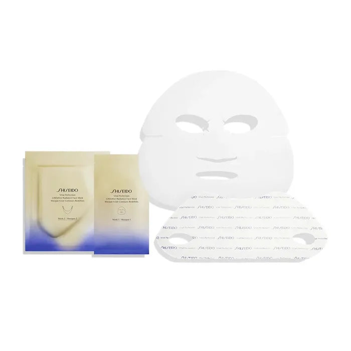 SHISEIDO Vital Perfection L Define Radiance Face Mask - Dual Whitening & Firming Mask Set, 6 Sets [With Alcohol]