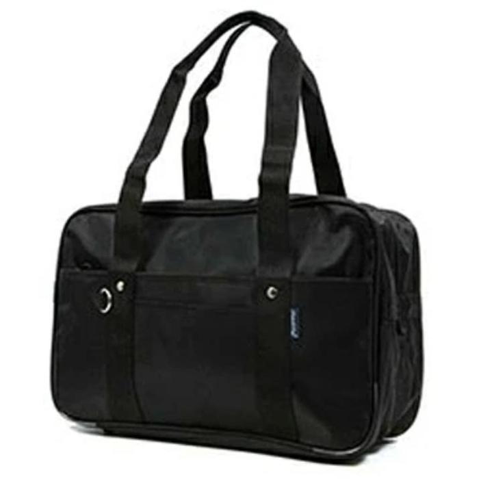 A4 Lightweight School Bag – Black / Navy, Large-Capacity Polyester Student Bag