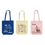 MOOMIN Canvas Tote Bag with Inner Pocket A4 Size (Blue / Pink / Yellow)