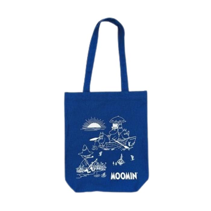 MOOMIN Canvas Tote Bag with Inner Pocket A4 Size (Blue / Pink / Yellow)