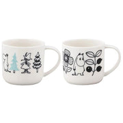 MOOMIN Porcelain Mug 350ml – Tree / Wreath (Made in Japan)