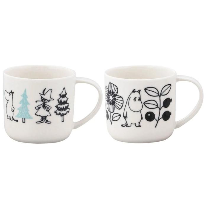 MOOMIN Porcelain Mug 350ml – Tree / Wreath (Made in Japan)