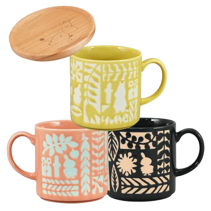 Moomin Ceramic Mug with Wooden Coaster – 300 ml | Yamaka Japan