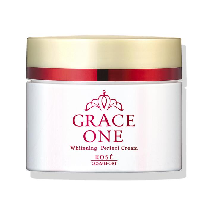 GRACE ONE Whitening Perfect Cream - Strongly rejuvenating cream with Collagen, Vitamin C and Astaxanthin 100g [Alcohol-free]