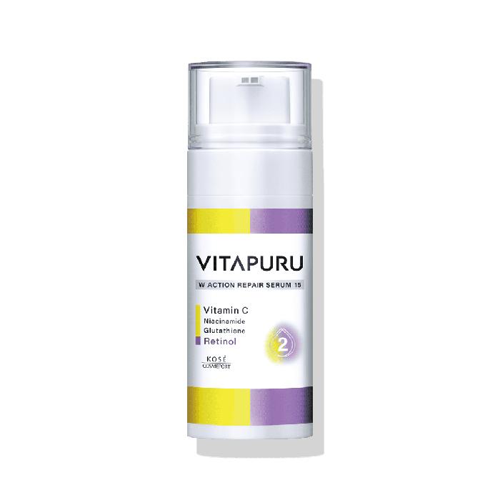 VITAPURU Double Action Repair Serum 15 – Vitamin C & Retinol Dual Serum 40mL [Alcohol-Free]