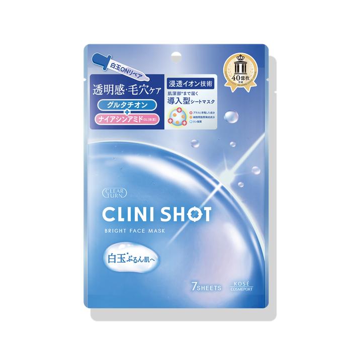 Clinishot Whitening Bright Mask 7 Sheets – Brightening & Pore Care [Alcohol-Free]