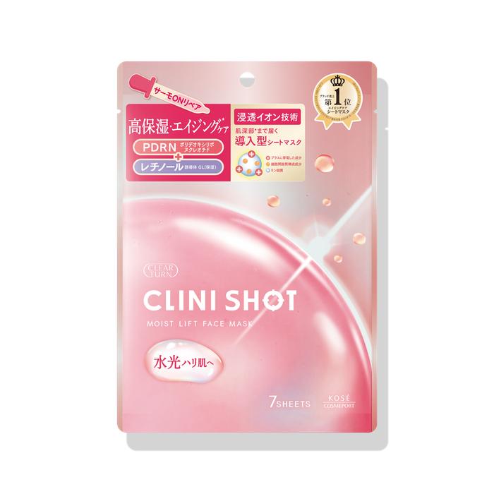 Clinishot Moist Lift Mask 7 Sheets – Firming & Moisturizing Care [Alcohol-Free]
