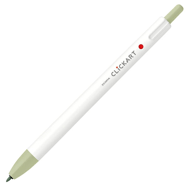 ZEBRA Clickart Retractable Water-Based Color Pen – Pale Colors, 0.6 mm