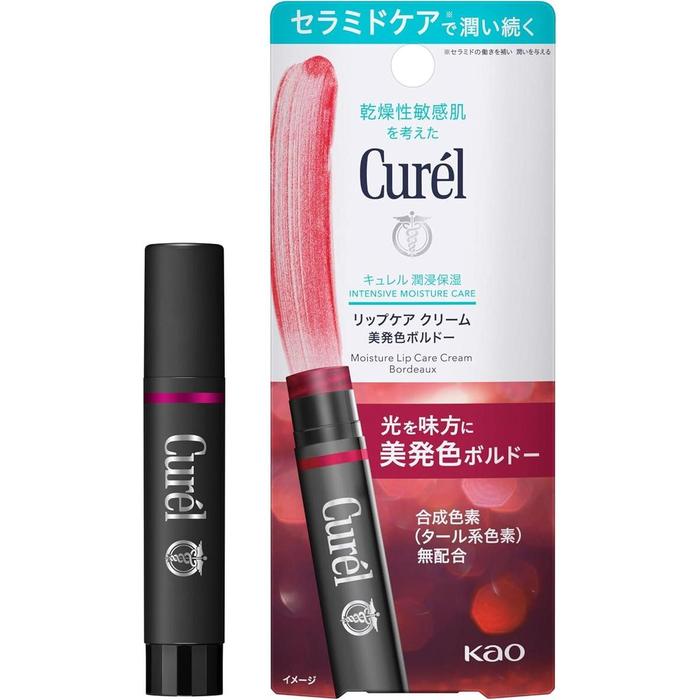 Curél Lip Care Cream – Color Lip Balm, Bordeaux / Red / Pink / Beige, 4.2g[Alcohol-free]