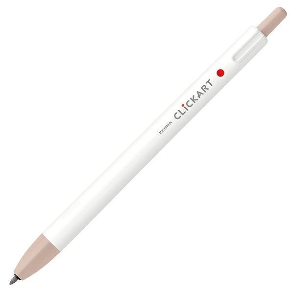 ZEBRA Clickart Retractable Water-Based Color Pen – Pale Colors, 0.6 mm