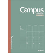 KOKUYO Campus Diary 2027 Monthly Grid A5 – December 2026 Start, 3 Colors