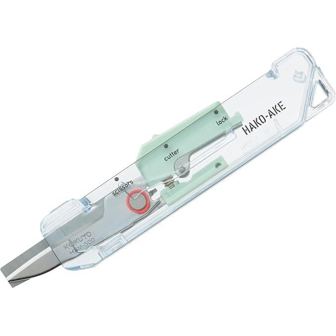 KOKUYO Hacoake 2-Way Portable Scissors – Standard Blade Transparent Mechanism, 4 Colors