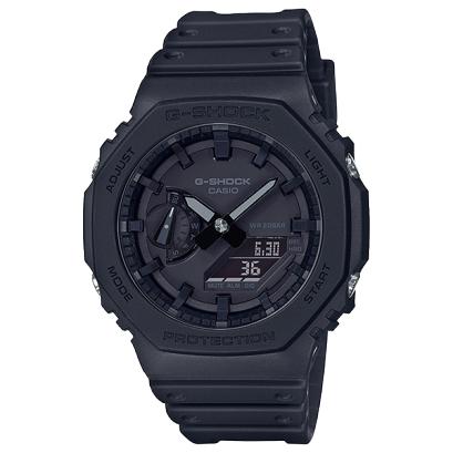 Casio G-Shock Carbon Core Guard GA-2100-1A1 Men's Watch, Black with Shock Resistance and 20 ATM Water Resistance